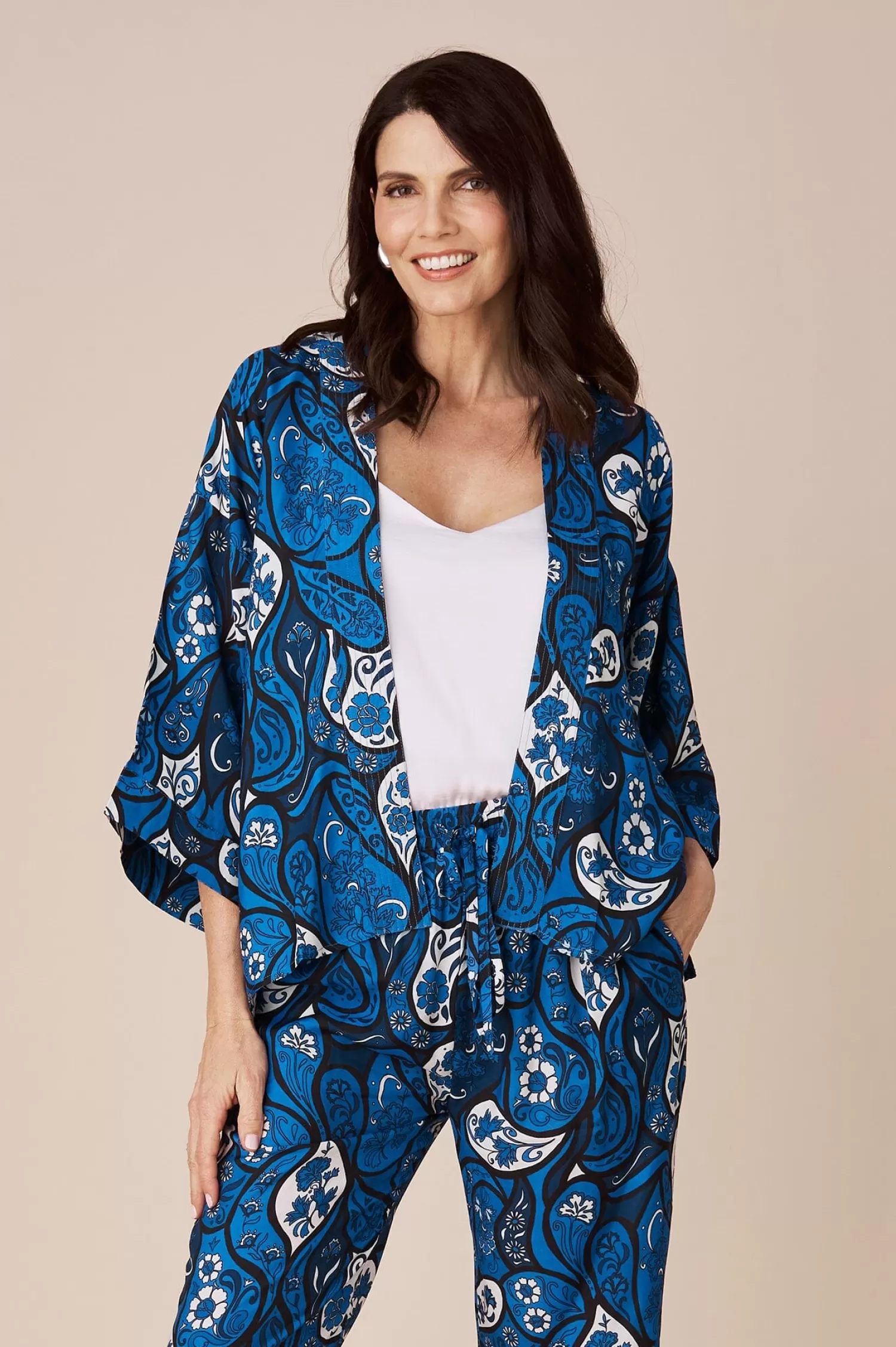 Shop Mira Cape Cobalt Capes & Kaftans