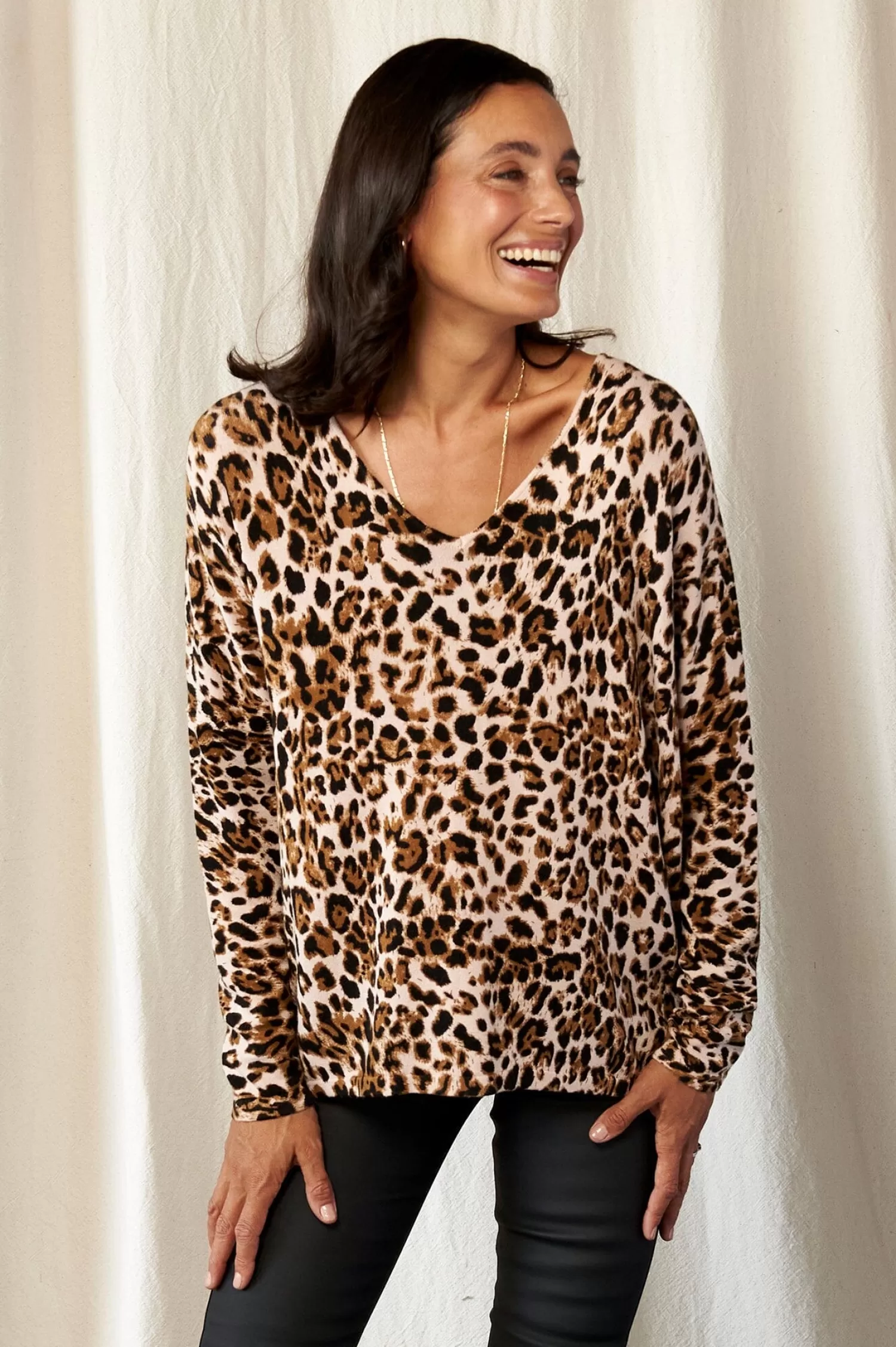 Shop Rana Animal Print Jumper Knitwear