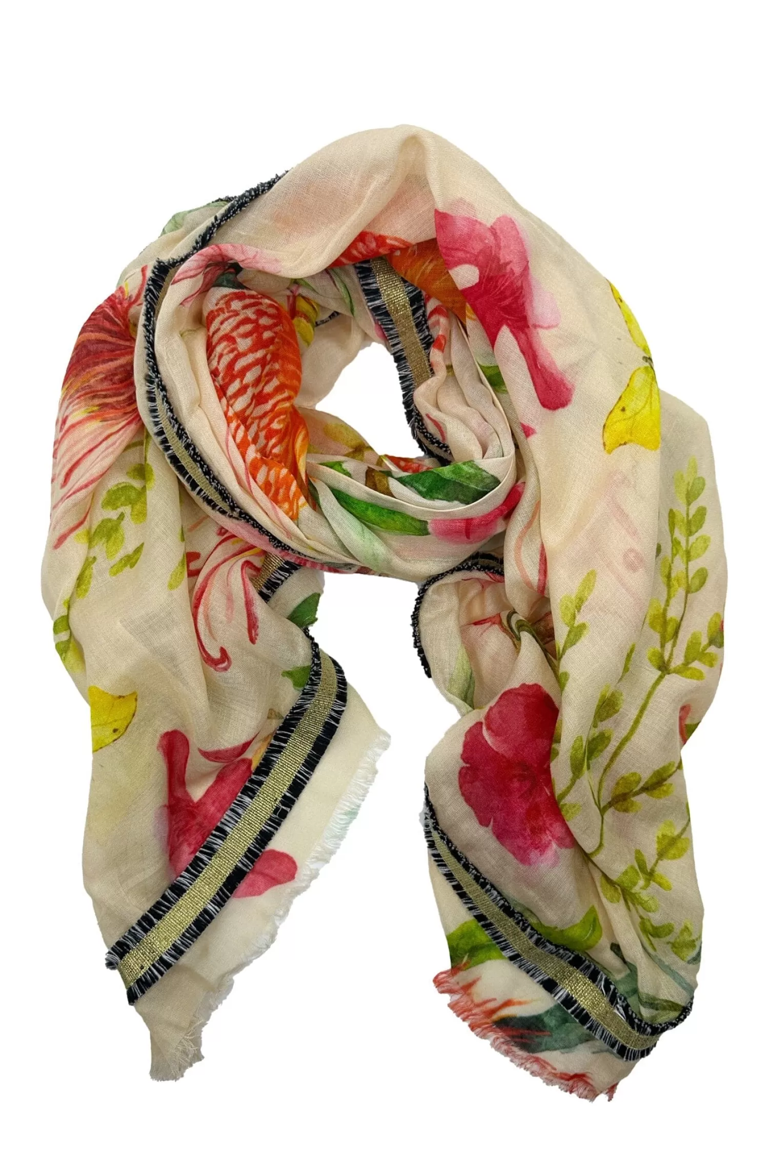 Clearance Rebekah Floral Modal Scarf Mellow Scarves