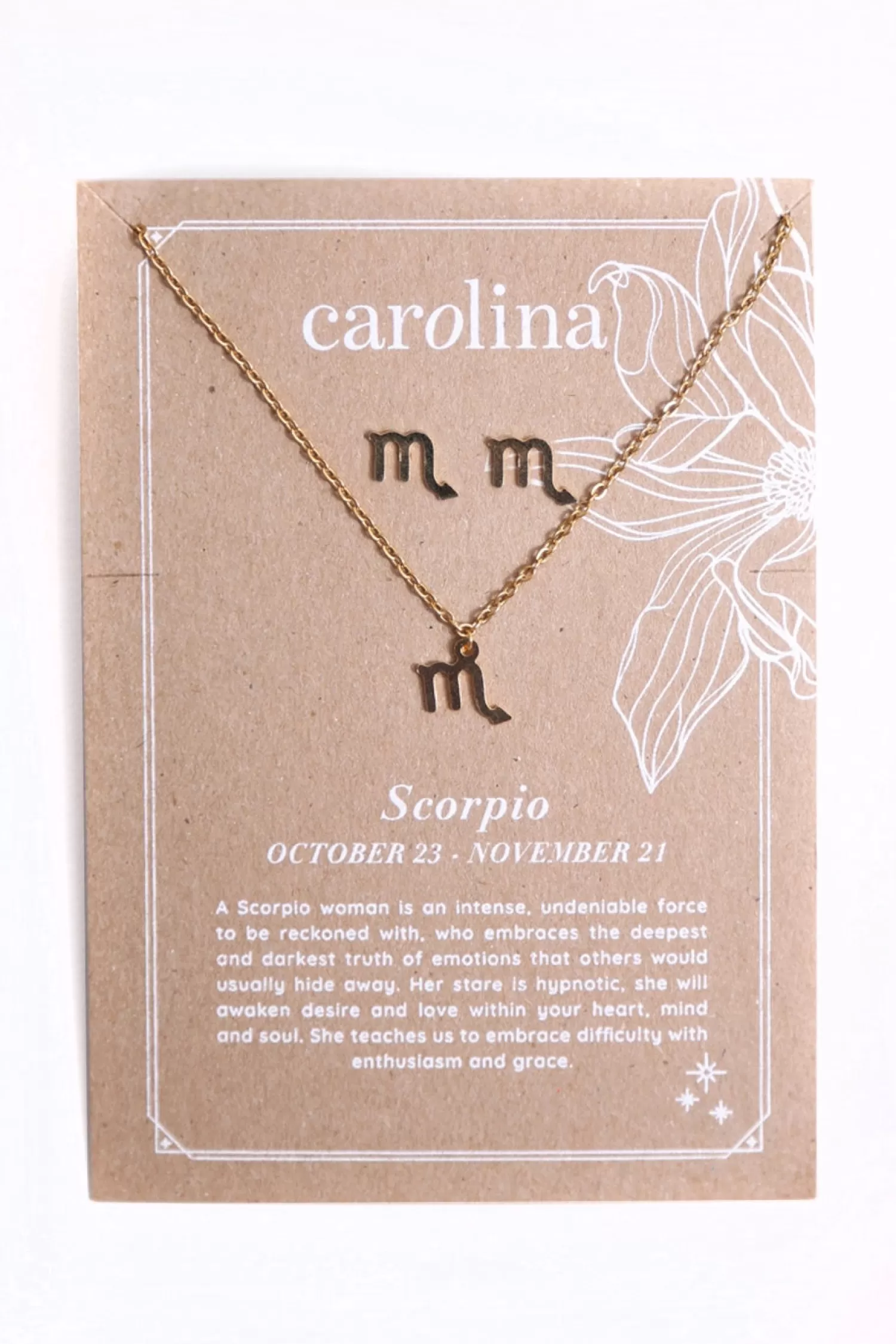 Cheap Scorpio Zodiac Necklace & Earring Set Necklaces