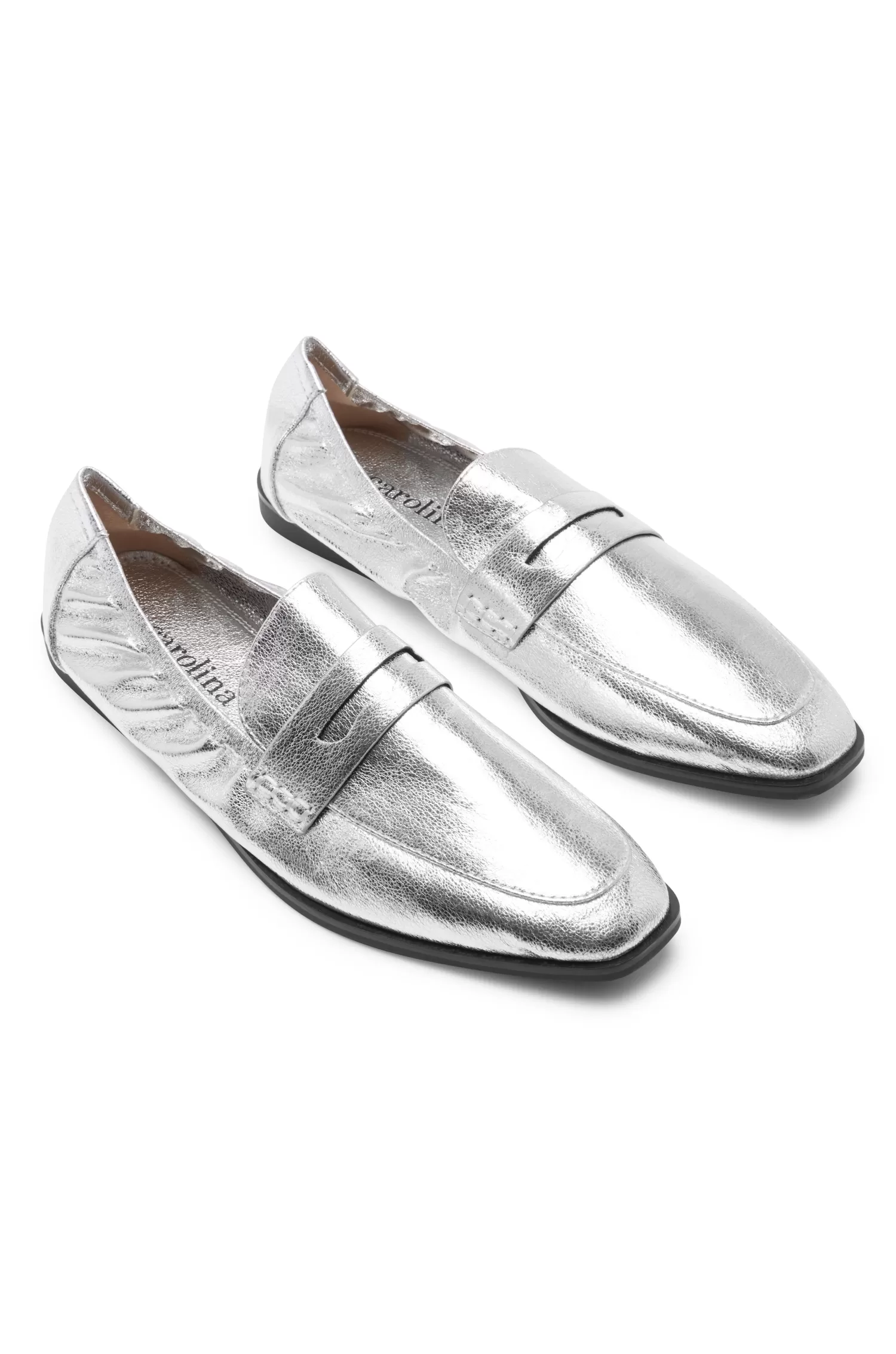 Fashion Sonia Loafers Silver Flats & Loafers