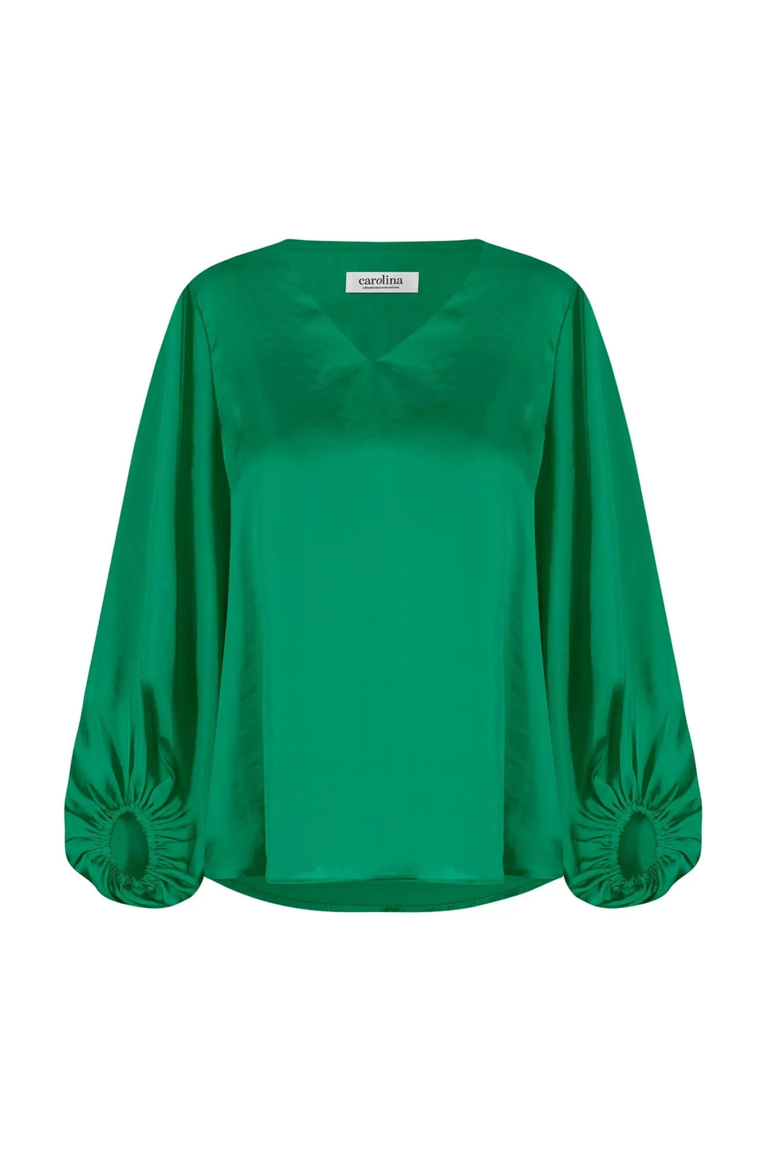 Best Sale Sovana V-Neck Long Sleeve Top Emerald Sovana Tops | Long Sleeve