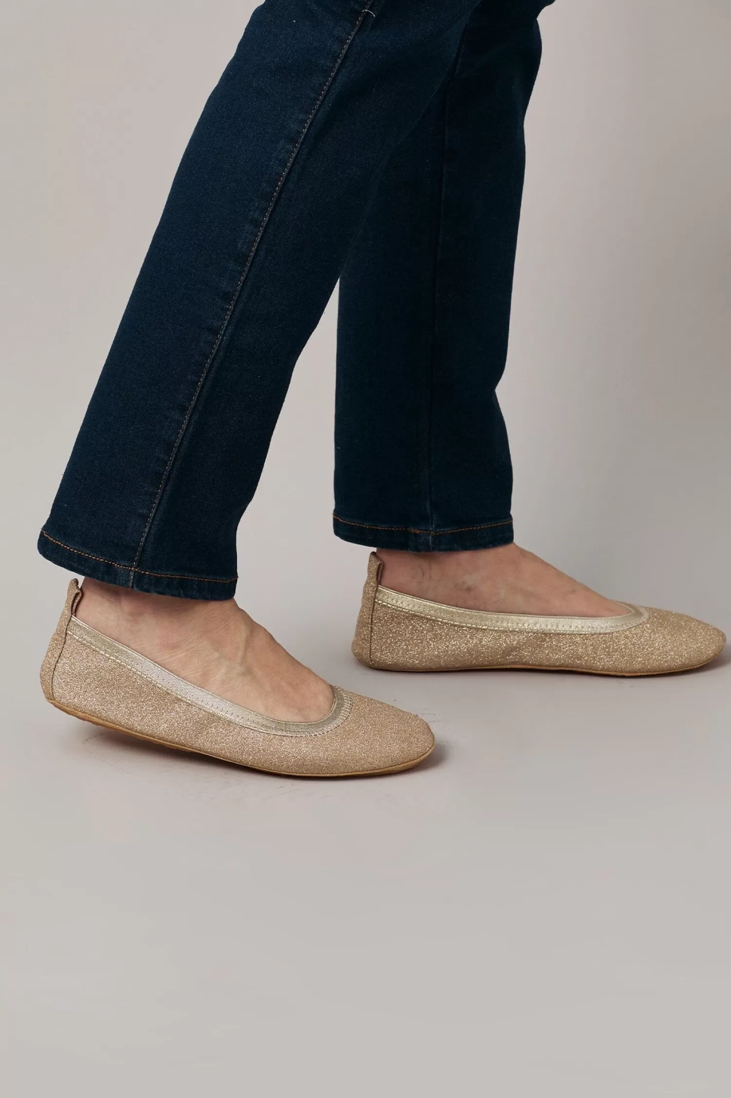 Store Talia Sparkle Ballet Flats Gold Flats & Loafers