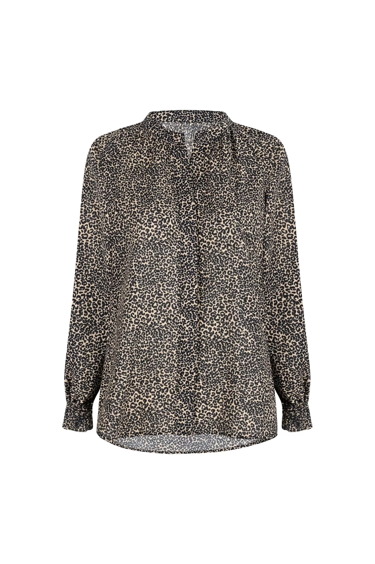 Sale Tasha Animal Print Top Camel Long Sleeve