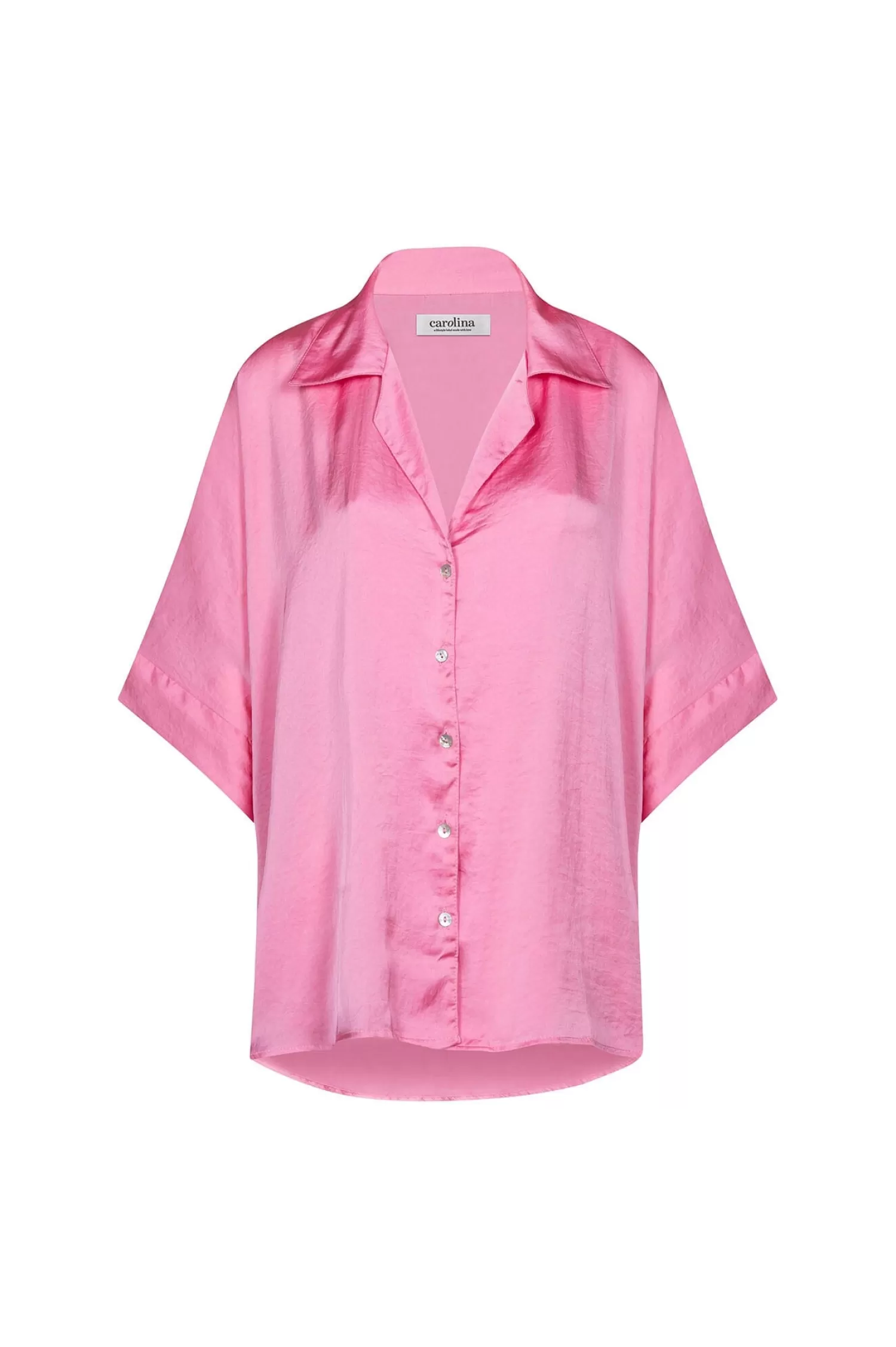 Flash Sale Tory Short Sleeve Collared Shirt Pink Short Sleeve