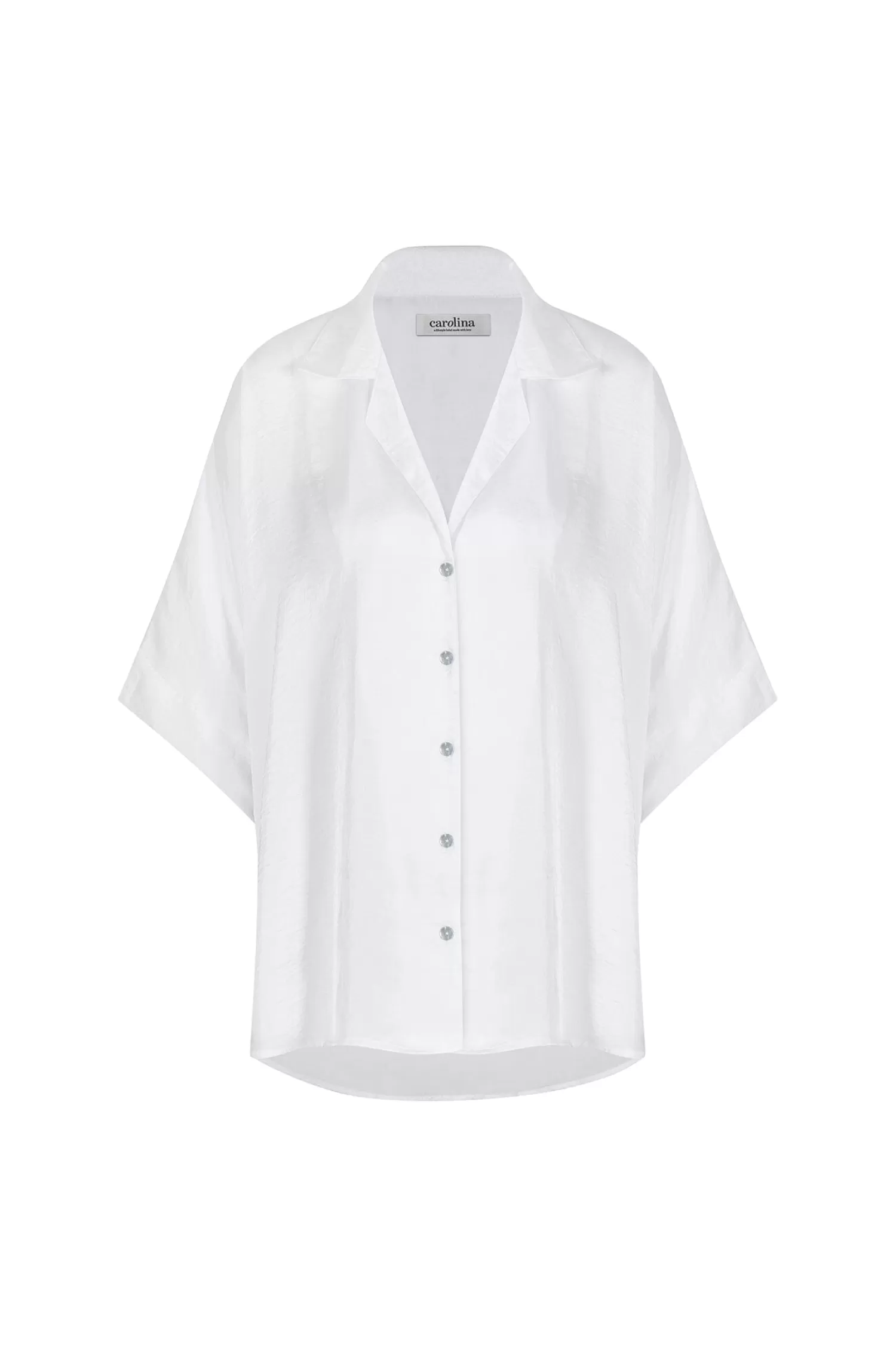 Discount Tory Short Sleeve Collared Shirt White Short Sleeve