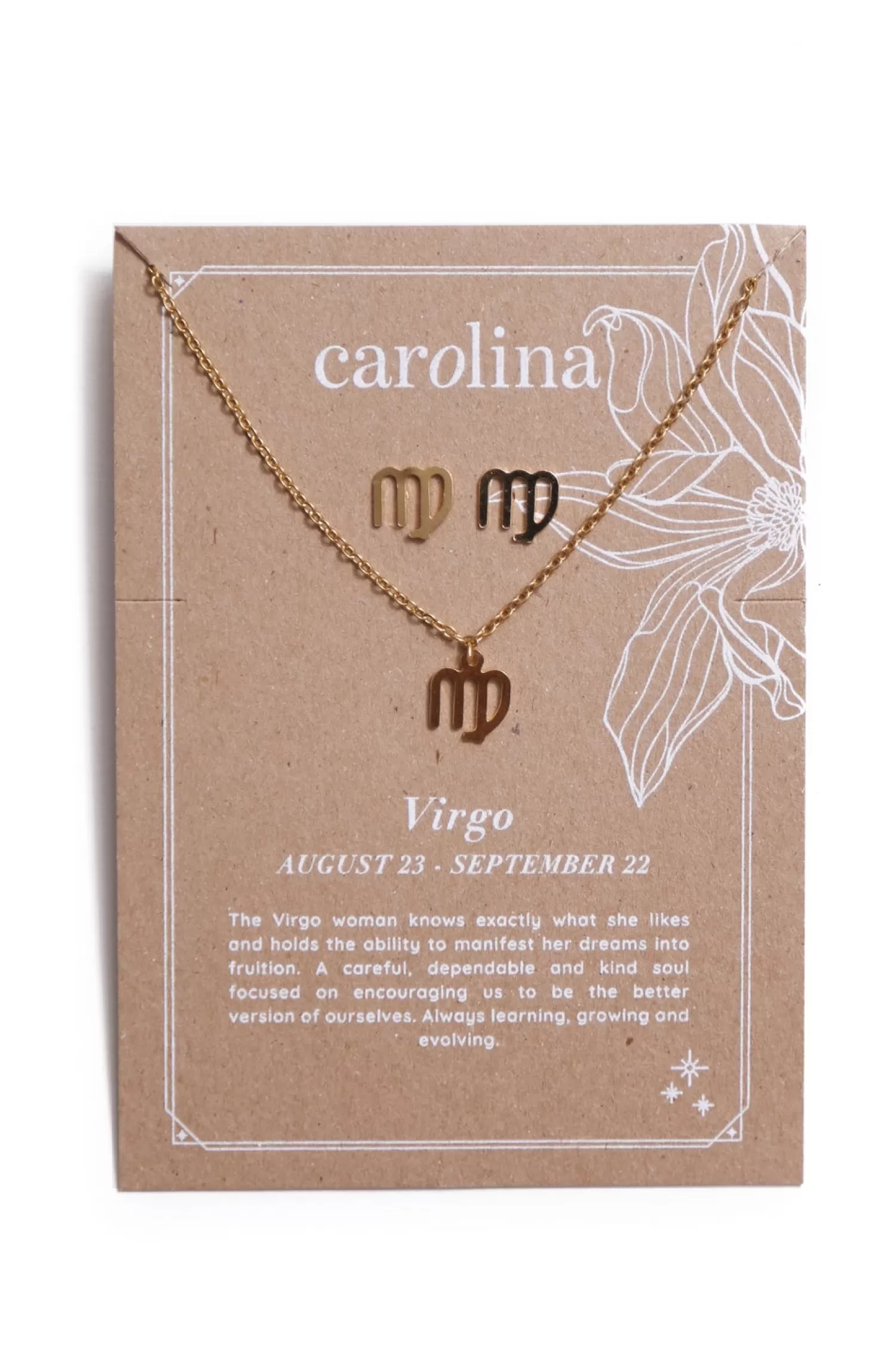 Clearance Virgo Zodiac Necklace & Earring Set Necklaces