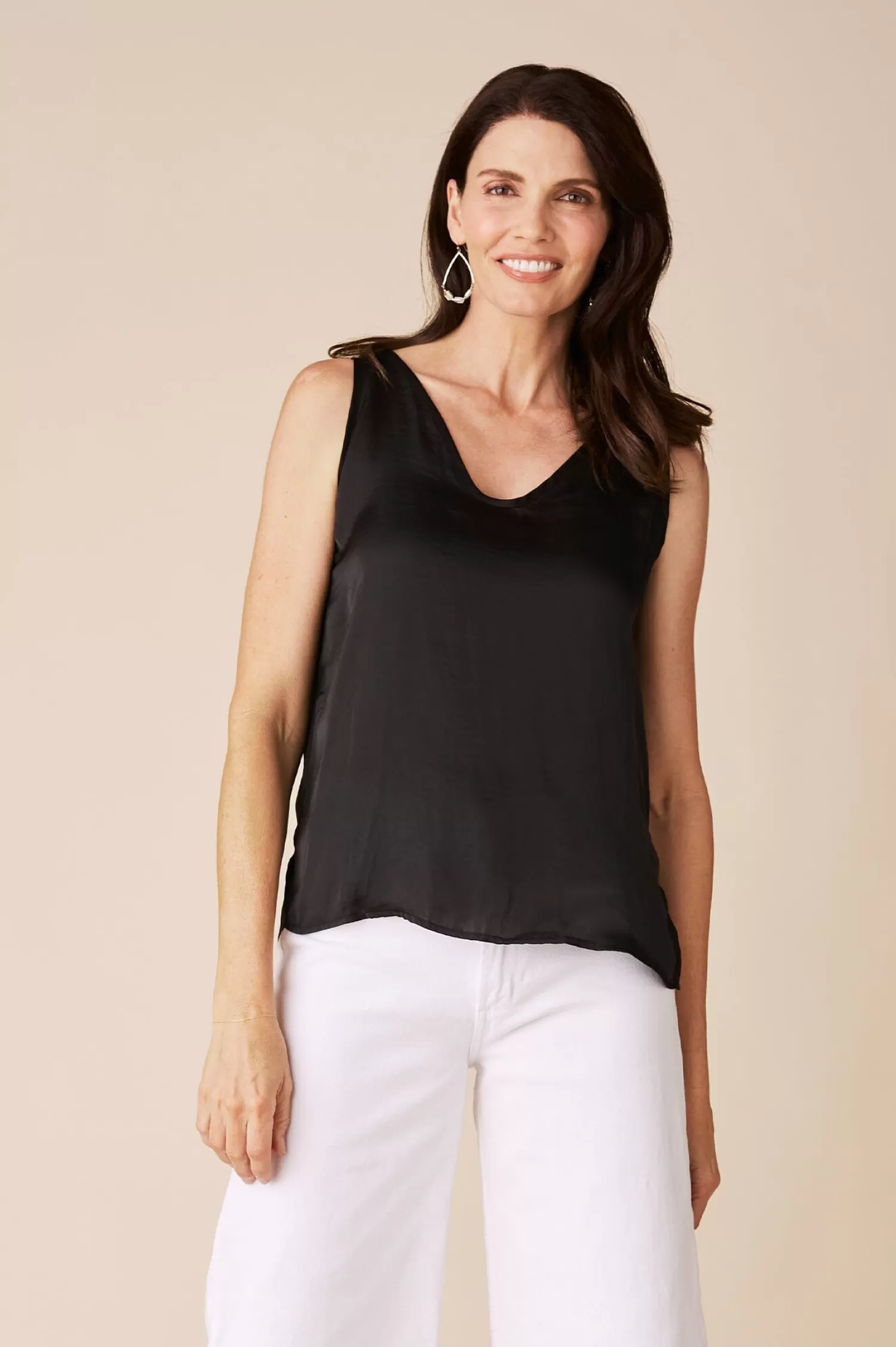 Discount Zoe Sleeveless Top Black Short Sleeve